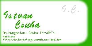 istvan csuha business card